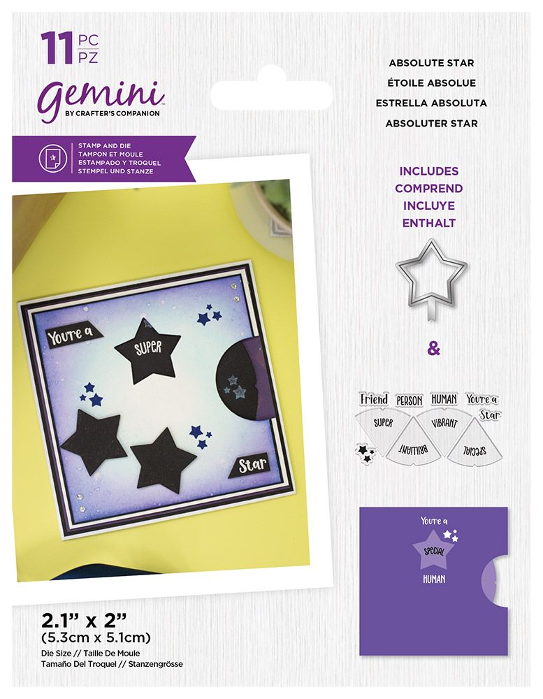 Gemini Reveal Wheel Stamp and Die - Absolute Star