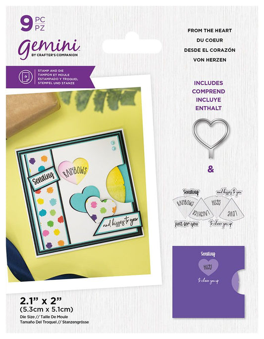 Gemini Reveal Wheel Stamp and Die - From the Heart