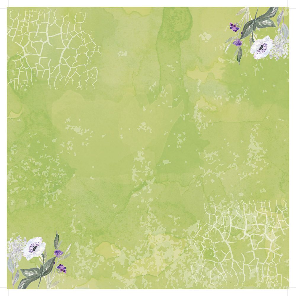 CC - 12"x12" Paper pad - Sage & Purple Florals