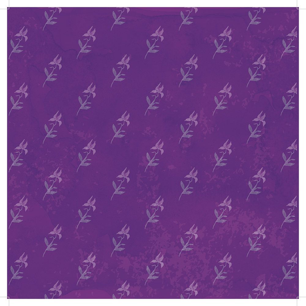 CC - 12"x12" Paper pad - Sage & Purple Florals