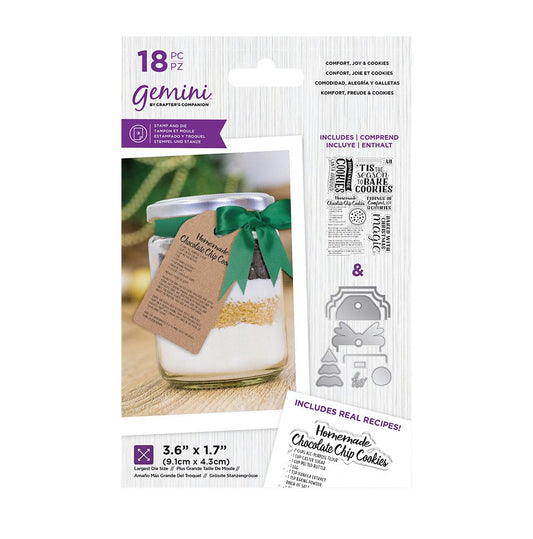 Gemini Santa's Kitchen Stamp & Die - Comfort, Joy & Cookies