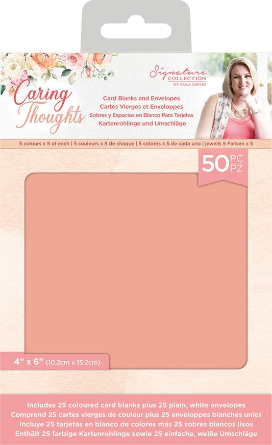 Caring Thoughts - 4" x 6" Card Blanks and Envelopes