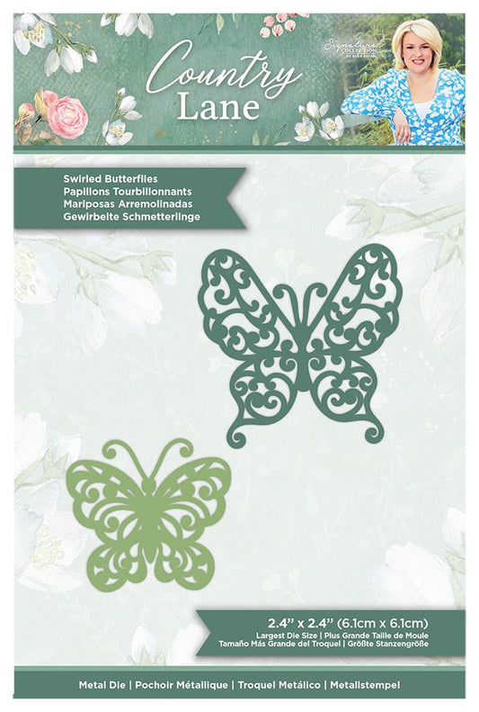 Sara Signature Country Lane Die - Swirled Butterflies