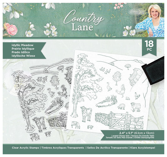 Sara Signature Country Lane Clear Acrylic Stamp - Idyllic Meadow