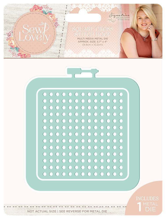 Sara Signature Sew Lovely Multi Media Die - Square Cross Stitch Hoop