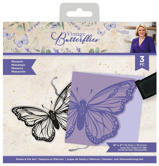 Sara Signature - Vintage Butterflies - Stamp and Die - Monarch