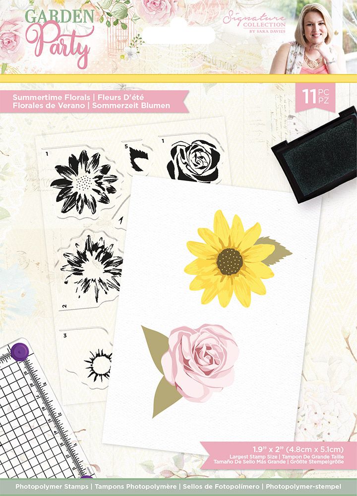 Sara Signature Garden Party A6 Photopolymer Stamp - Summertime Florals