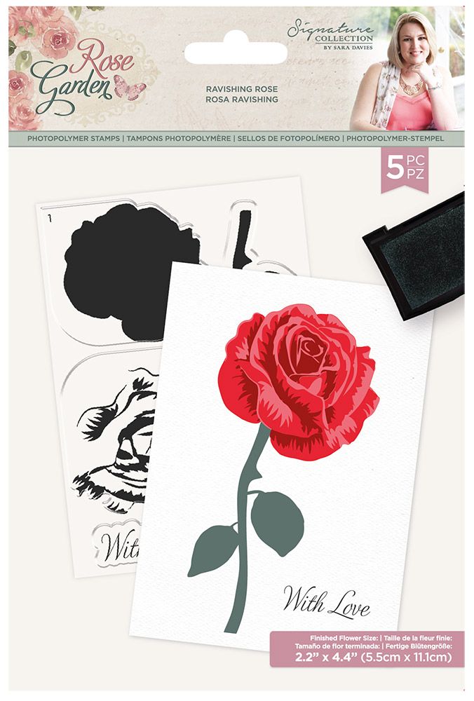 Sara Signature Rose Garden - A6 Photopolymer Stamp - Ravishing Rose