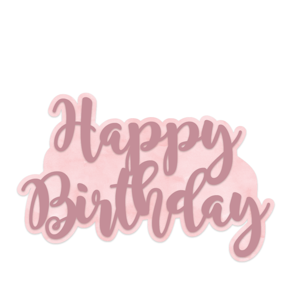 Sara Signature Rose Gold Metal Die - Happy Birthday