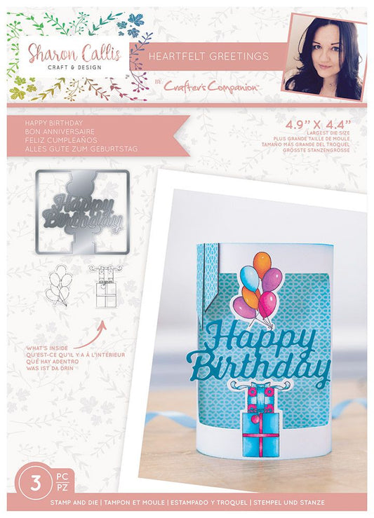 Sharon Callis Crafts - Stamp and Dies - Happy Birthday