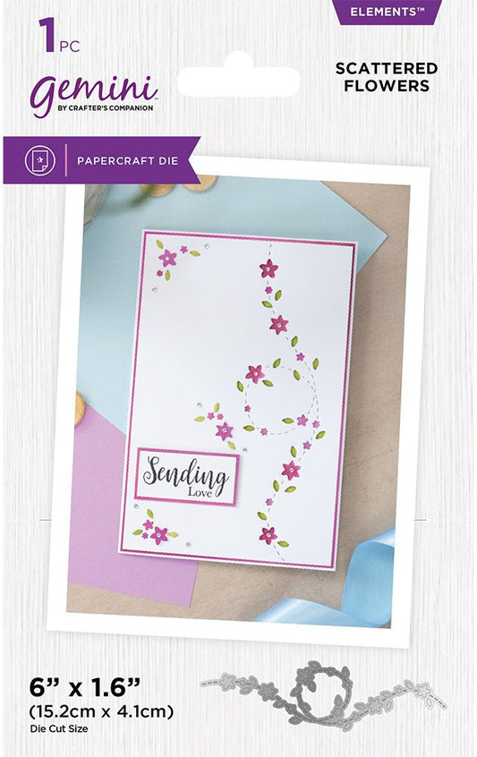 Gemini Confetti Border Elements Die - Scattered Flowers