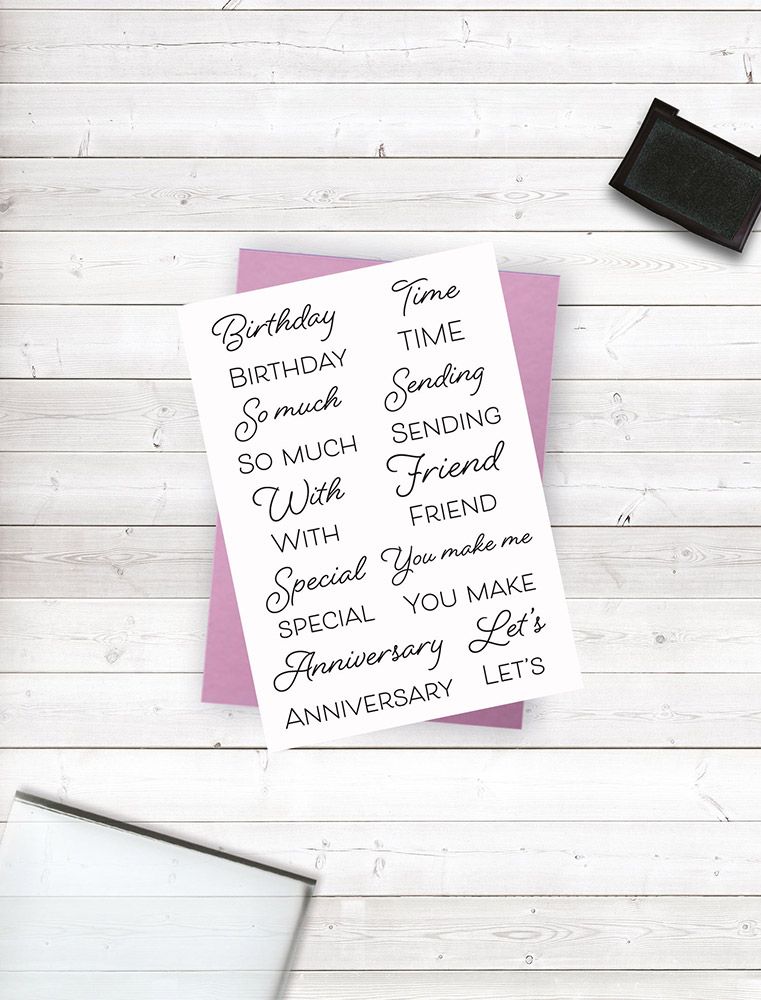 CC - Clear Acrylic Stamps - Celebration Sentiments