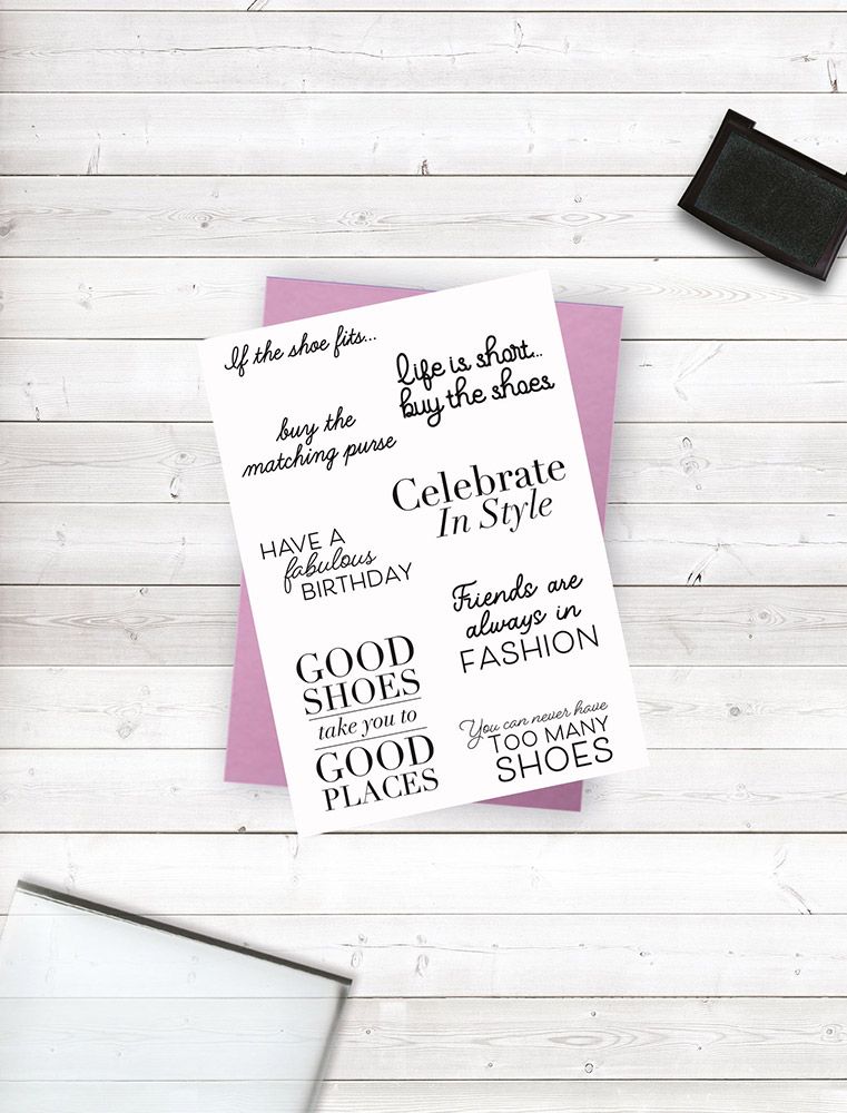 Crafters Companion - Clear Acrylic Stamps - If The Shoe Fits Accessories