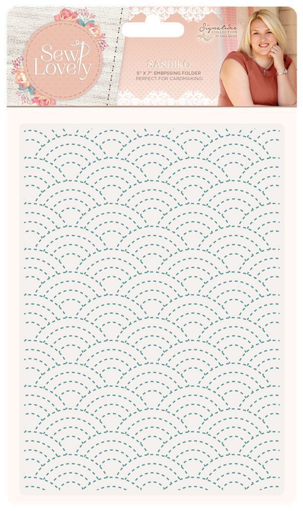 Sara Signature Sew Lovely 5x7 Embossing Folder - Sashiko