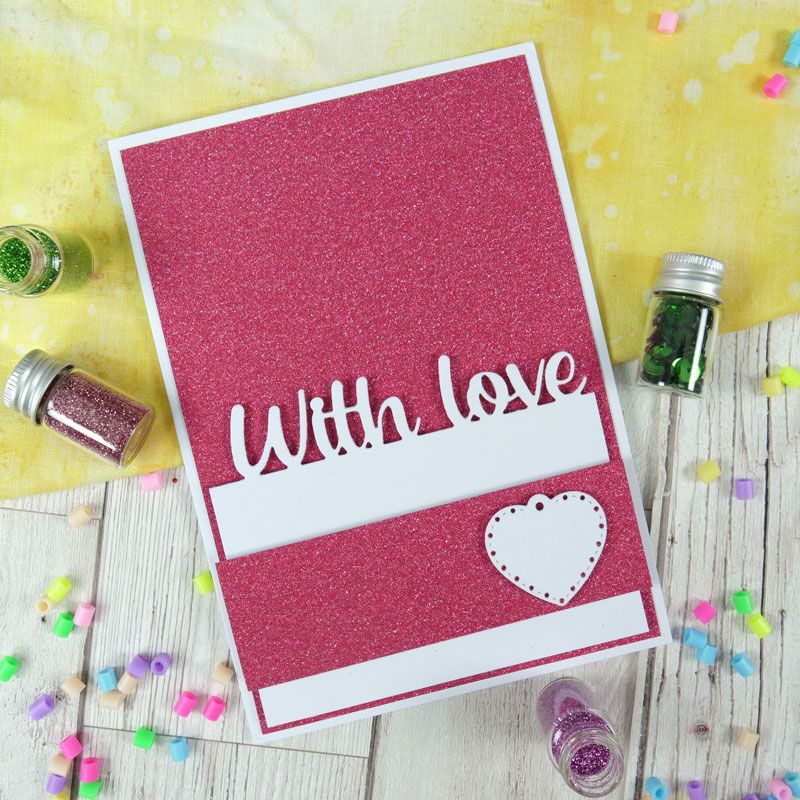 Diamond Sparkles Shimmer Card - Ruby Red