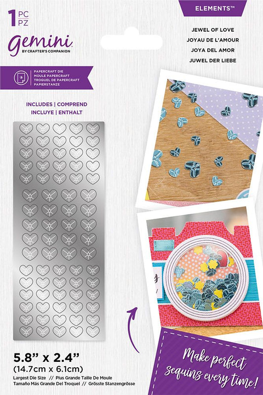 Gemini Elements Sequin Die - Jewel of Love