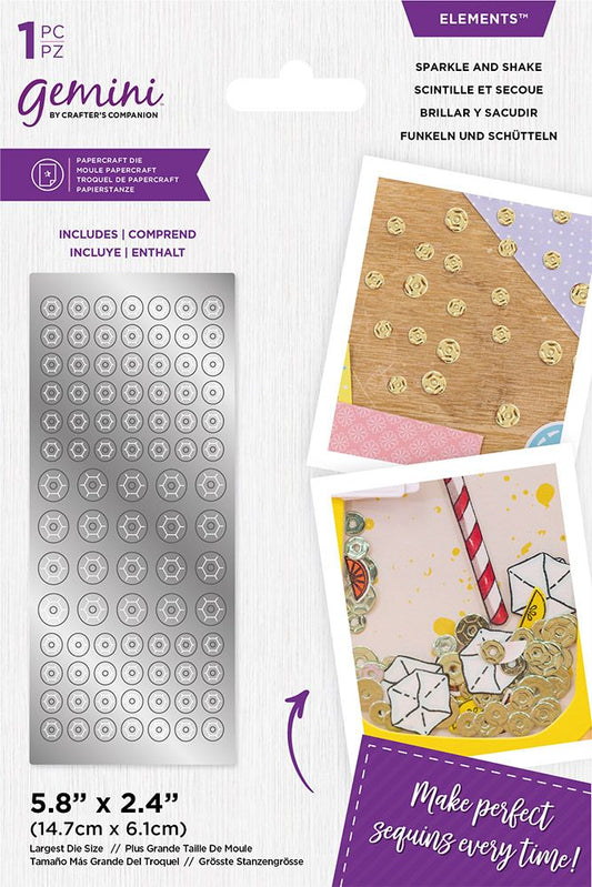 Gemini Elements Sequin Die - Sparkle and shake