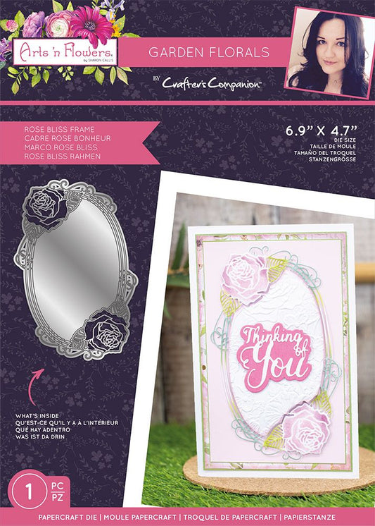 Sharon Callis Crafts Arts n Flowers Garden Florals Die - Rose Bliss Frame