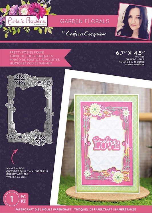 Sharon Callis Crafts Arts n Flowers Garden Florals Die - Pretty Posies Frame
