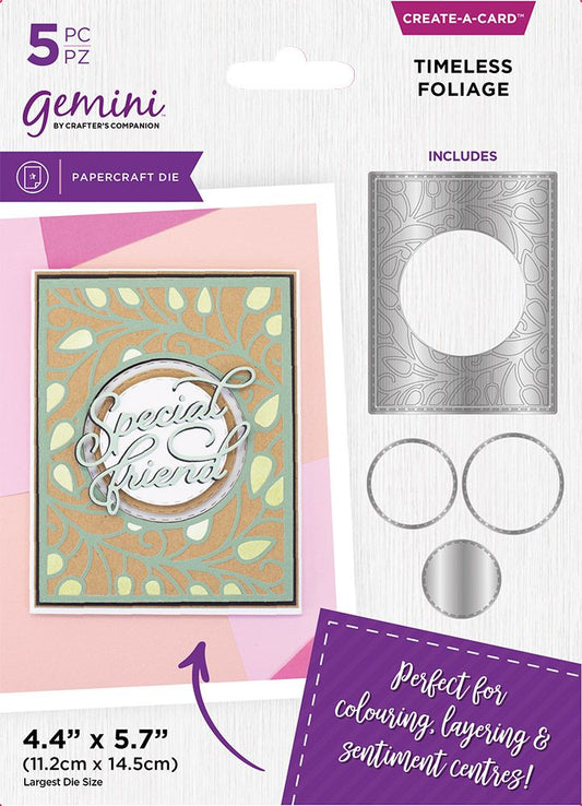 Gemini Simple Create a card Die - Timeless Foliage