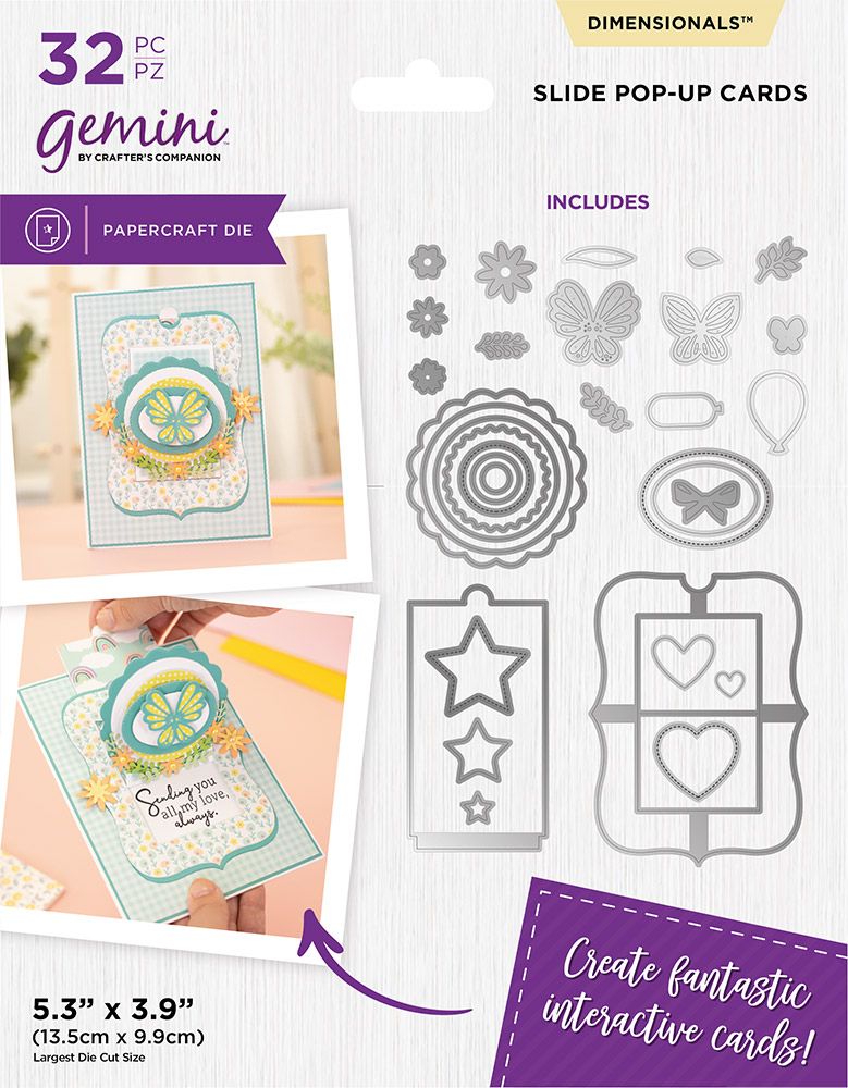 Gemini Dimensionals - Slide Pop Up Cards Die