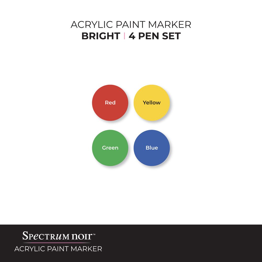 Spectrum Noir Acrylic Paint Marker (4PC)-Brights