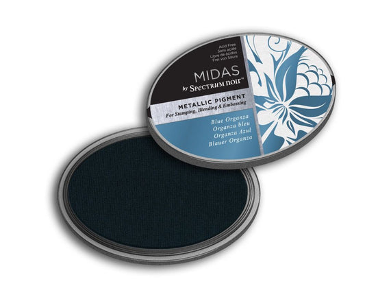 Midas Metallic Ink Pad - Blue Organza