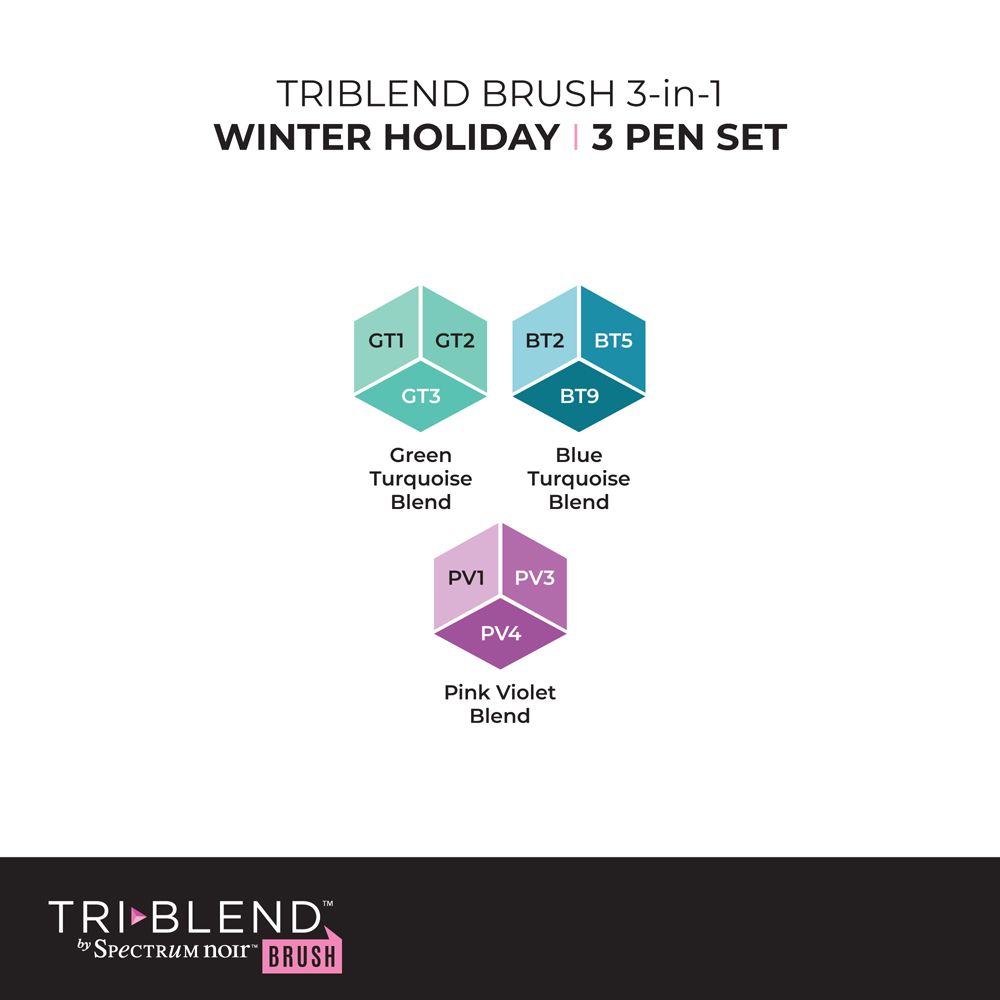 Spectrum Noir TriBlend Brush - Winter Holiday 3pc