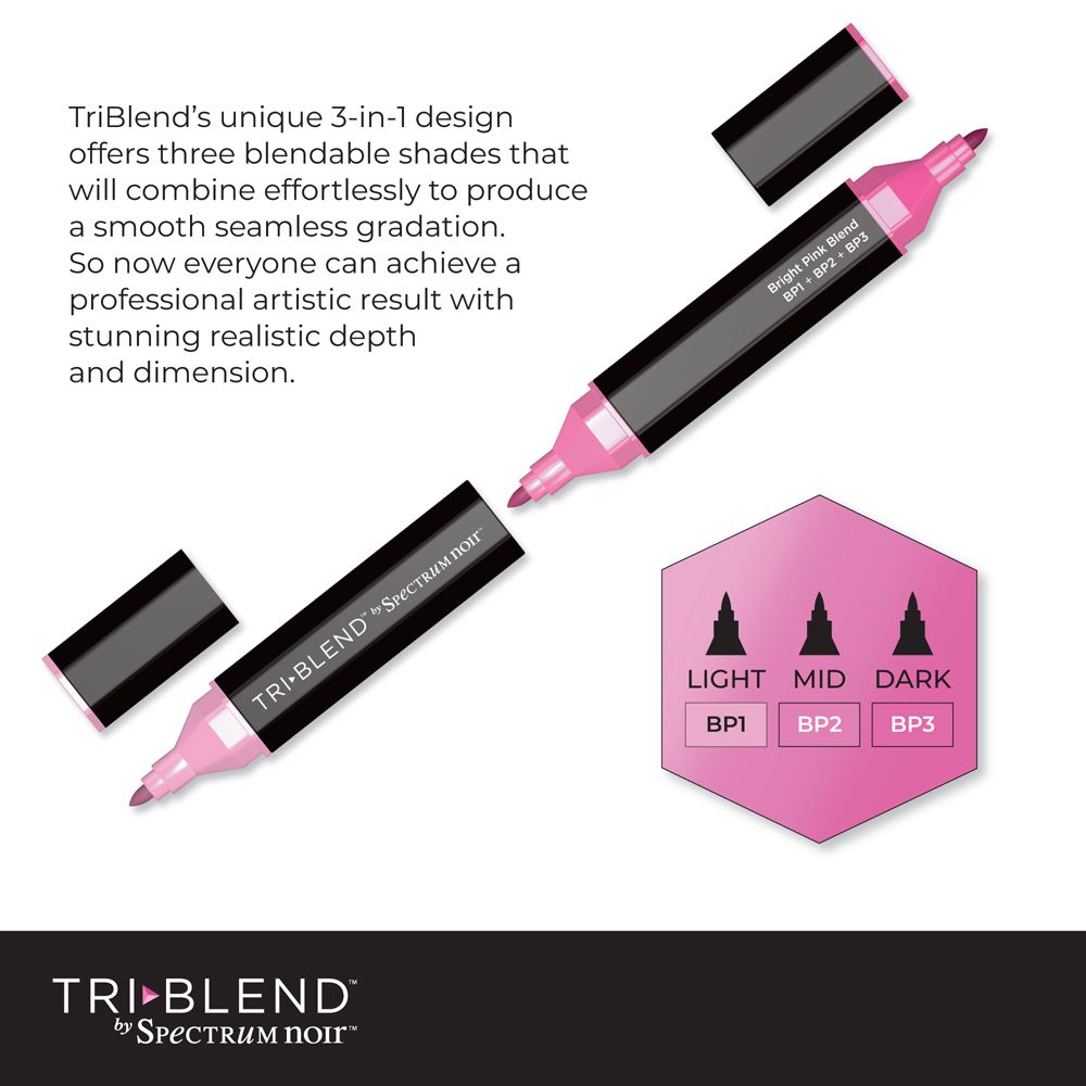 TriBlend 6 PC Marker Set by Spectrum Noir - Floral Blends