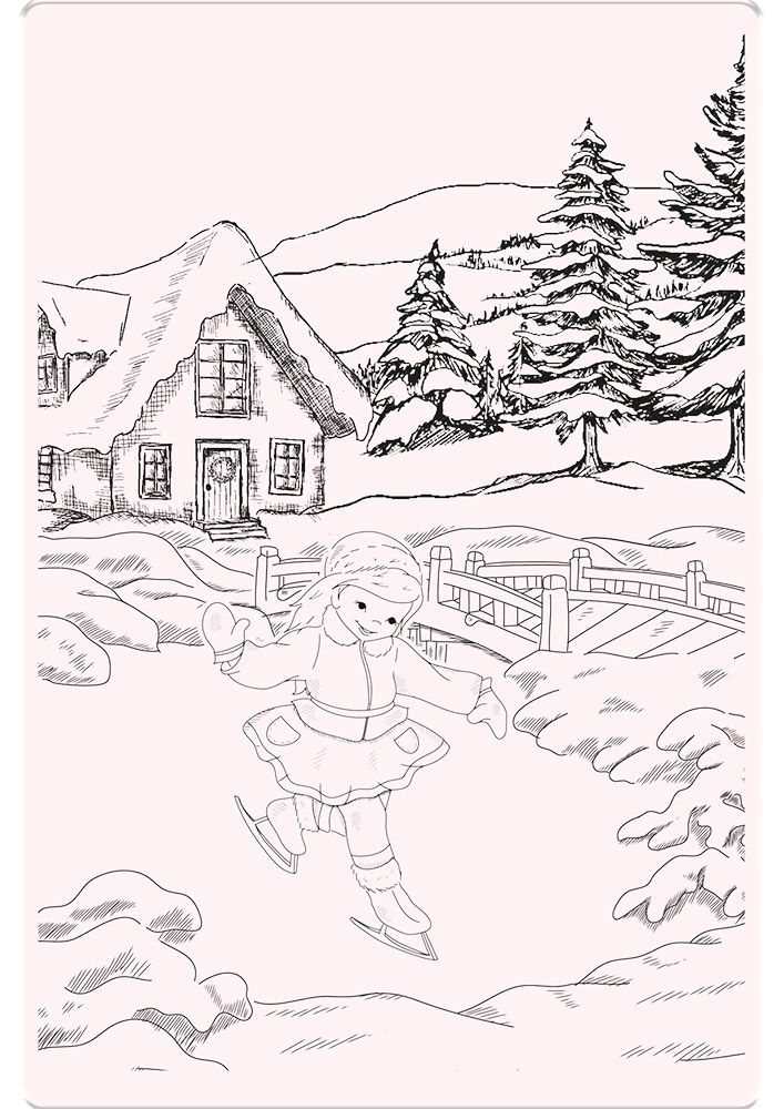 Crafters Companion - Clear Acrylic Stamp - A Snowy Scene