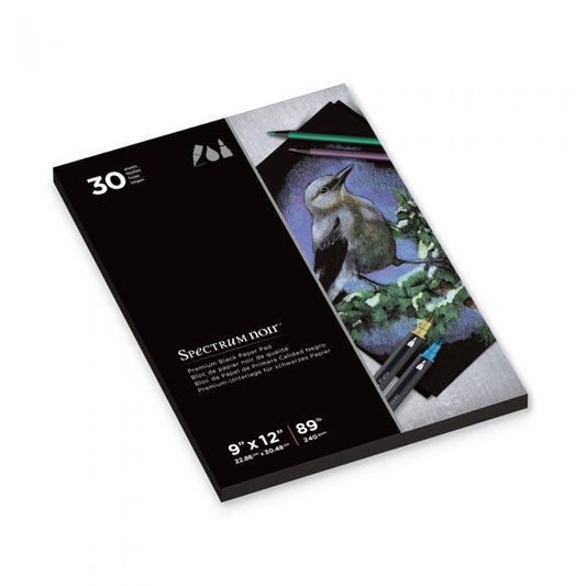 Spectrum Noir - Premium Black Paper Pad - 9" x 12" - 30 Sheets
