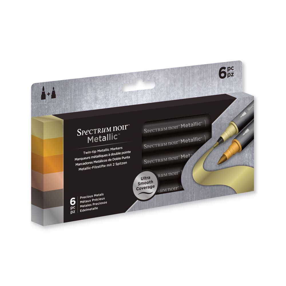 Spectrum Noir Metallic Markers - Precious Metals - 6pc Set