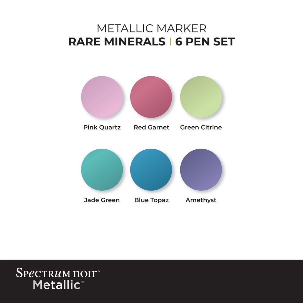 Spectrum Noir - Metallic Markers - Rare Minerals - 6pc Set