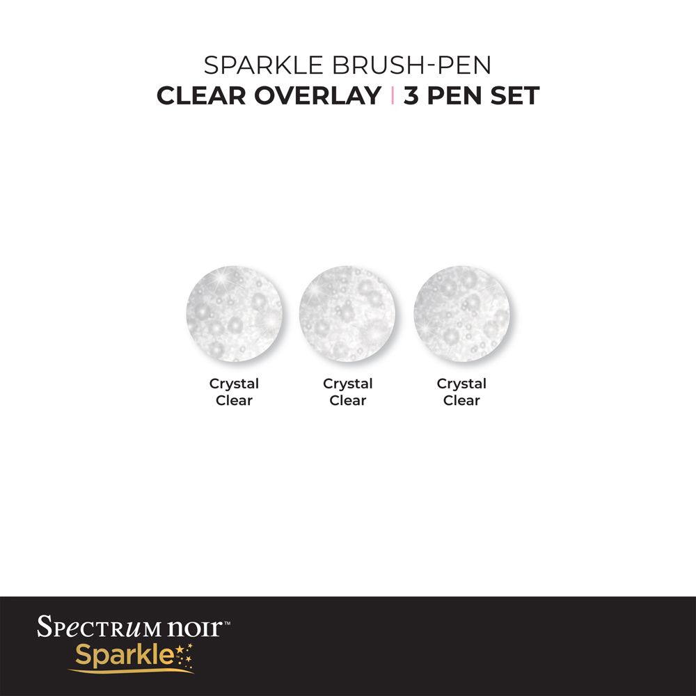 Spectrum Noir Sparkle Pens 3pc Set - Clear Overlay