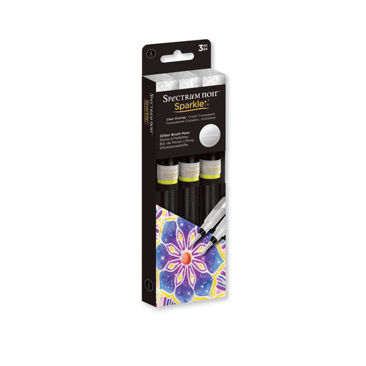 Spectrum Noir Sparkle Pens 3pc Set - Clear Overlay