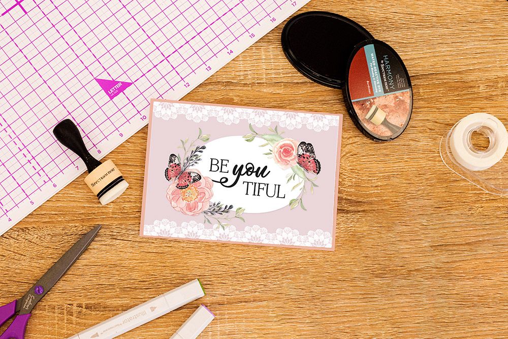 Crafters Companion Clear Acrylic Stamp - Be You Tiful