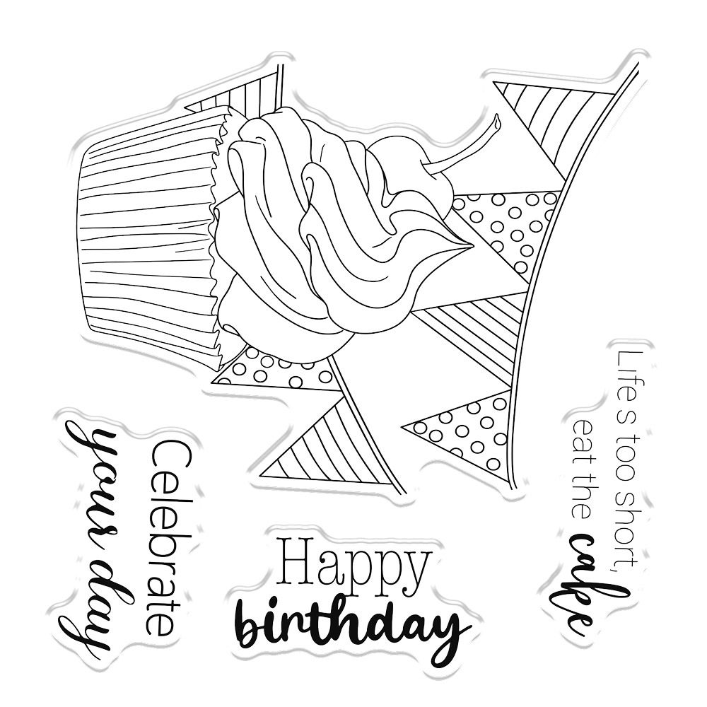 Gemini Colourable Create a Card Stamp & Die - Celebrate Your Day