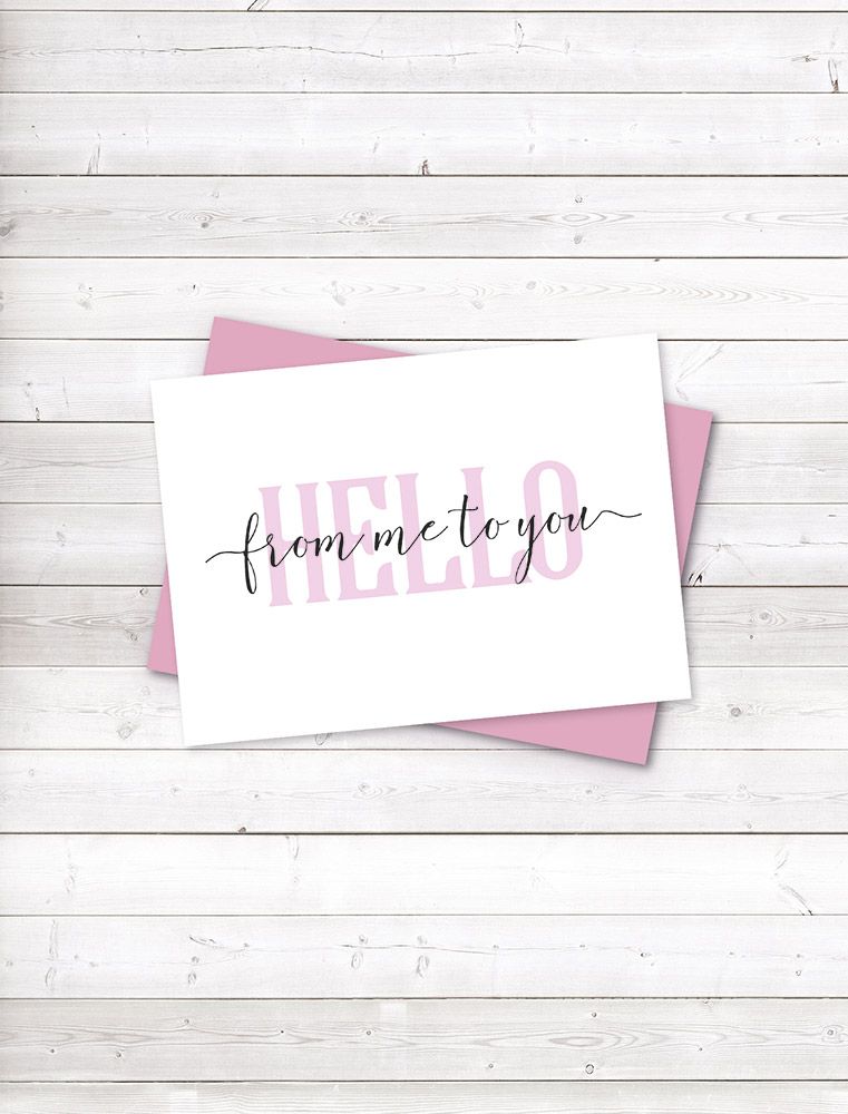 Crafters Companion Photopolymer Stamp - Brush Hello From Me To You