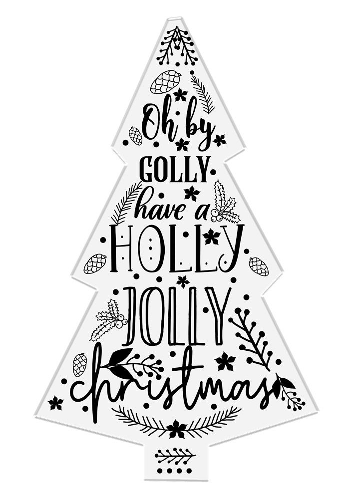 Crafters Companion Photopolymer Stamp - Holly Jolly Christmas Tree