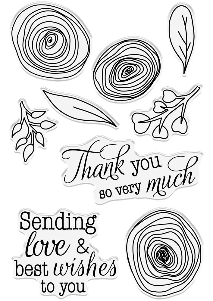 Clear Acrylic Stamp - Radiant Ranunculus - 9pc Set