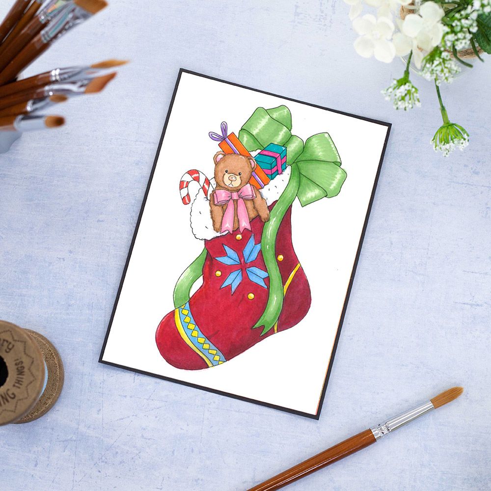 Crafters Companion Christmas Card Front Colouring Pads - Merry Christmas To All