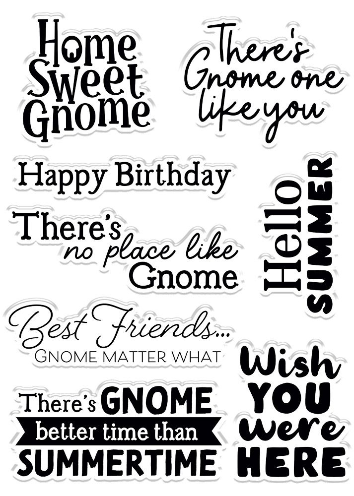 Natures Garden - Garden Gnomes A6 Clear Acrylic Stamp - There's gnome one like you