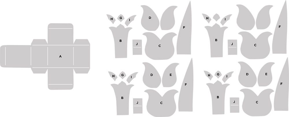 Crafters Companion 3D Template - Tulip Box