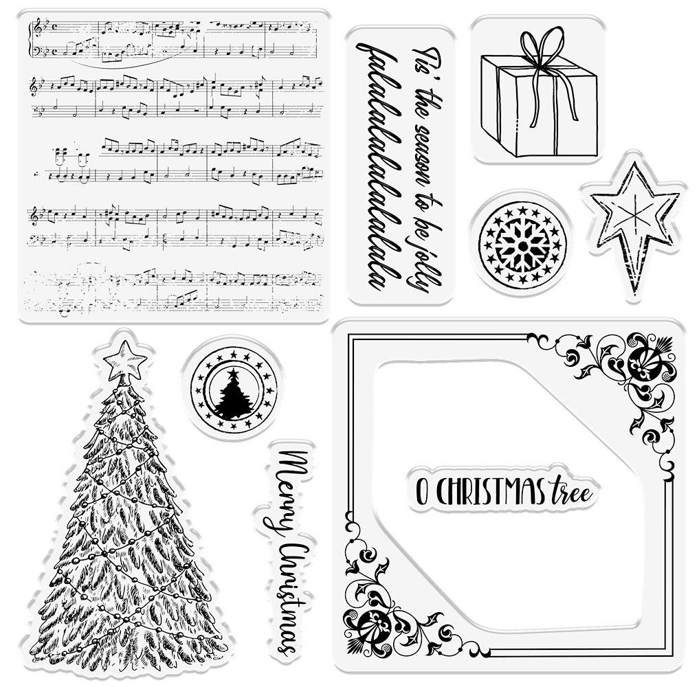 Crafters Companion - Clear Acrylic Stamp - Under the Christmas Tree