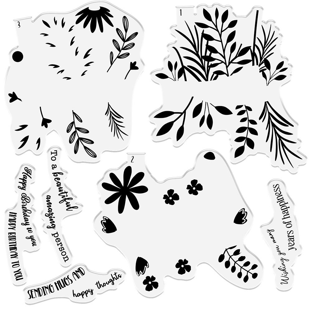 Crafters Companion - Photopolymer Stamp - 6x6 - Wild meadow