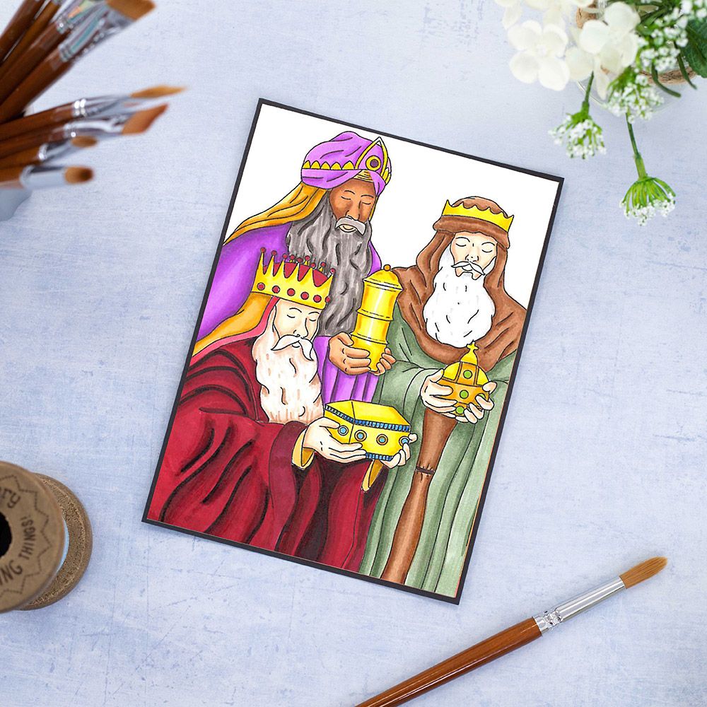 Crafters Companion Christmas Card Front Colouring Pads - The Miracle Of Christmas