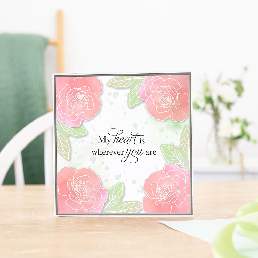 Clear Acrylic Stamp - Divine Rose - 8pc Set