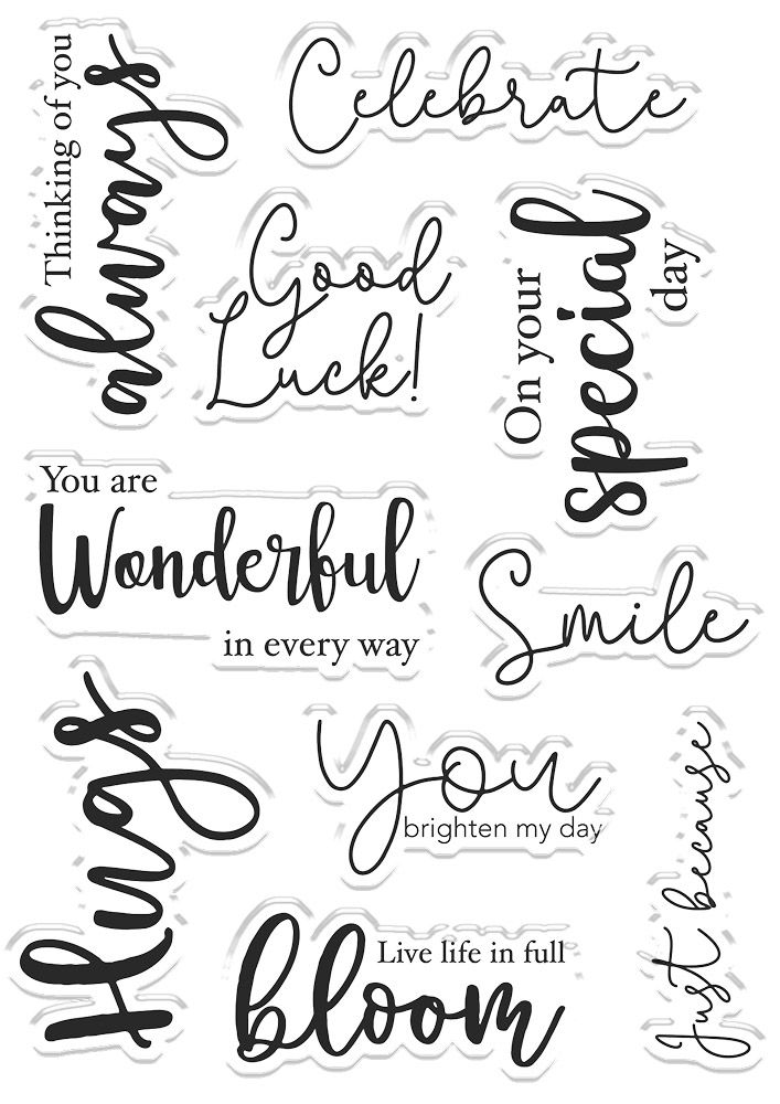 Crafters Companion Clear Acrylic Stamp - Just Because