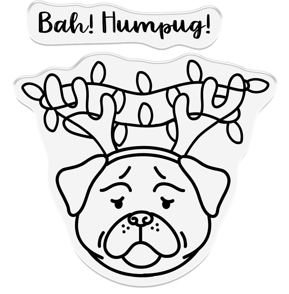 Crafters Companion Punny Christmas Photopolymer Stamp - Bah! Humpug