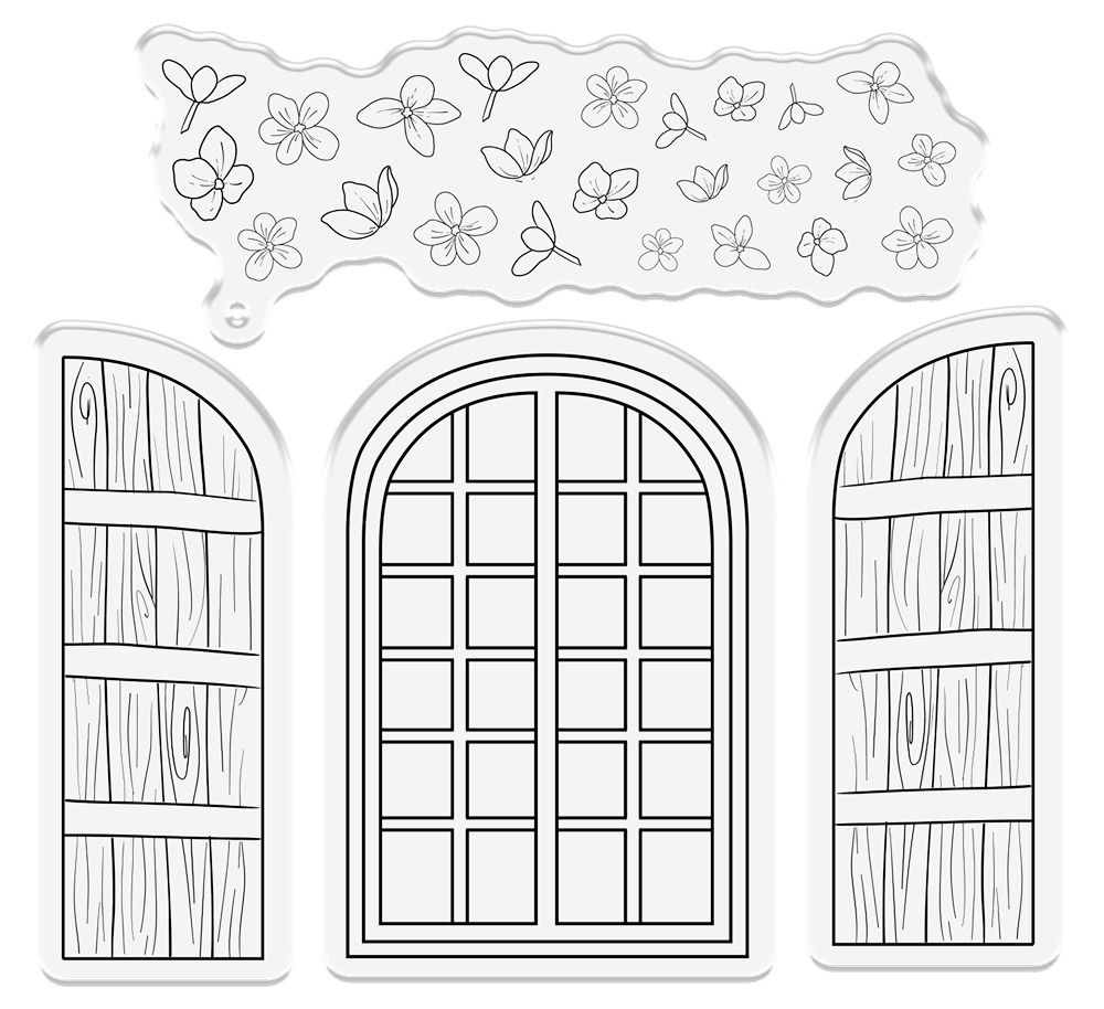 Sara Signature Country Lane Stamp and Die - Cottage Window